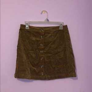 brown corduroy mini skirt!